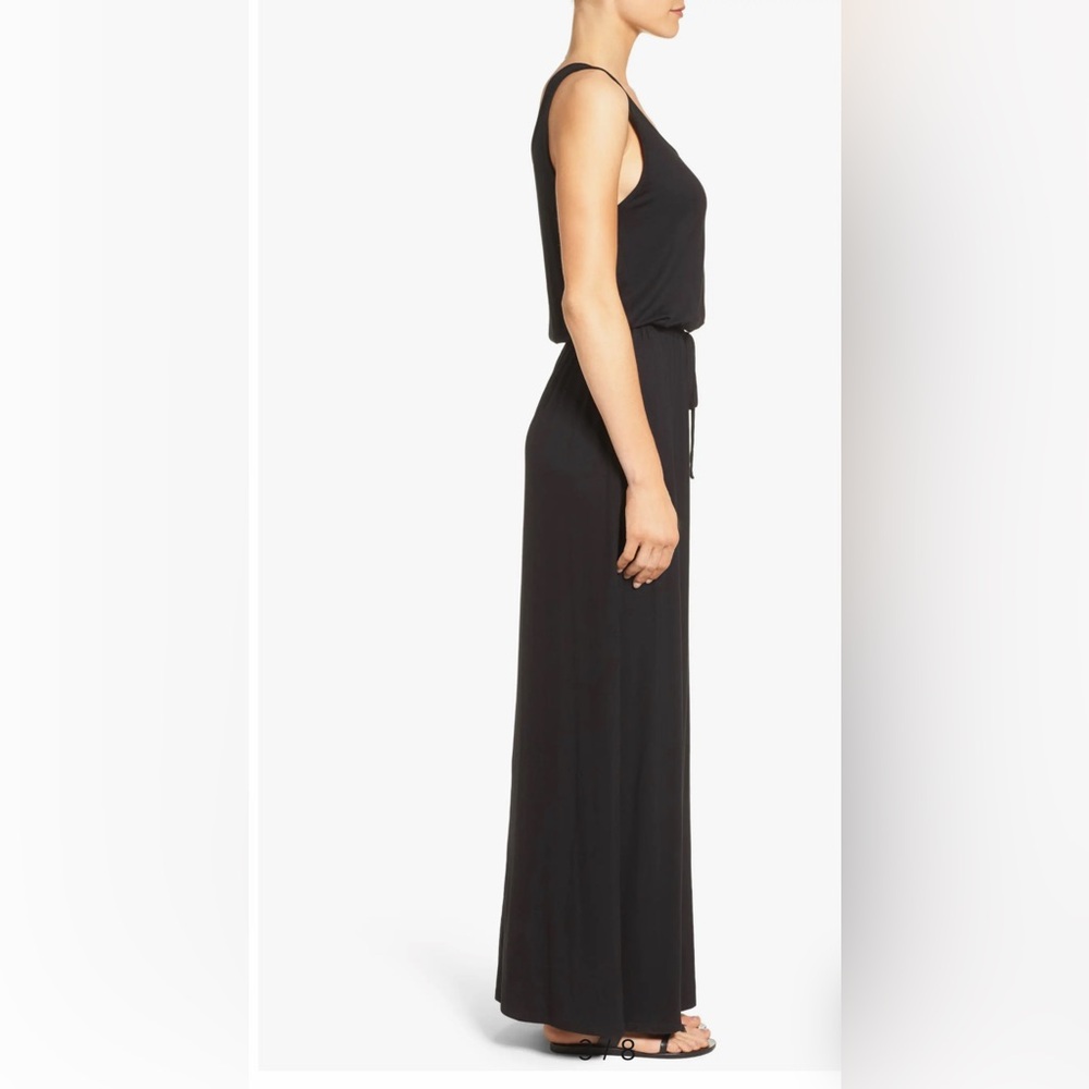 Gray Sleeveless Drawstring Waist Maxi Dress - Picture 8 of 8